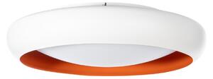 LED stropní svítidlo Serava, bílé/oranžové, Ø 60 cm, stmívatelné – Lindby Lindby, Serava, stmívatelné, Bílá, Obývací pokoj, Plast, Moderní