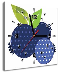Obraz s hodinami Borůvky Rozměry: 40 x 40 cm