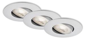 BRI 7146-034 3ks sada ultraploché LED vestavné svítidlo, pr. 9 cm, 5 W, matný chrom - BRILONER