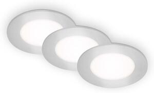 BRI 7125-434 LED vestavná svítidla 3ks sada, pr.8,6 cm, 3x LED, 3 W, 350 lm, matný chrom - BRILONER