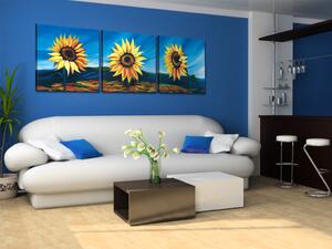 Obraz Triptych se slunečnicemi