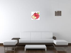 Obraz s hodinami Jablko Rozměry: 40 x 40 cm