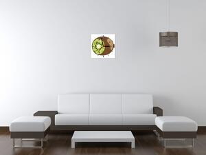 Obraz s hodinami Kiwi Rozměry: 30 x 30 cm