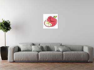 Obraz s hodinami Jablko Rozměry: 30 x 30 cm