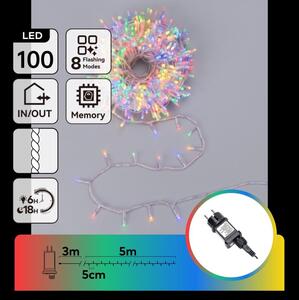 Aigostar - LED Venkovní vánoční řetěz 100xLED/8 funkcí 5,3m IP44 multicolor