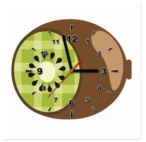 Obraz s hodinami Kiwi Rozměry: 40 x 40 cm