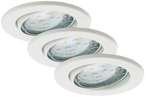 BRI 7225-036 3ks sada LED vestavné svítidlo, pr. 8,6 cm, 3 W, bílé - BRILONER