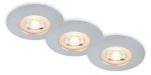 BRI 7044-034 LED vestavná svítidla, pr.9 cm, 3x LED, 5 W, 480 lm, matný chrom - BRILONER