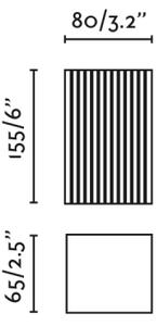 FARO 40568 - Nástěnné svítidlo SOLE 2xGU10/8W/230V cihlová vroubkovaná hranatý