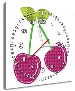 Obraz s hodinami Višně Rozměry: 40 x 40 cm