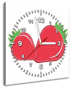 Obraz s hodinami Jahody Rozměry: 30 x 30 cm