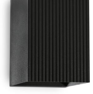 FARO 40566 - Nástěnné svítidlo SOLE 2xGU10/8W/230V černá vroubkovaná hranatý