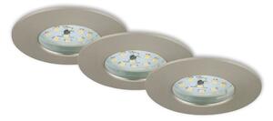 BRI 7204-032 3ks sada LED vestavné svítidlo, pr. 7,5 cm, matný nikl - BRILONER