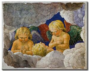 Obraz Andílci Rafaela (1dílný) - sakrální motiv se zamyšlenými anděly