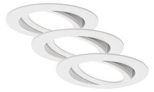 BRI 7114-436 3ks sada LED vestavné svítidlo, pr. 10,6 cm, 7 W, bílé - BRILONER
