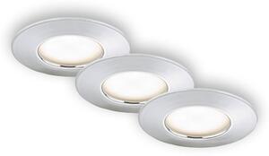 BRI 7204-038 3ks sada LED vestavné svítidlo, pr. 7,5 cm, chrom - BRILONER