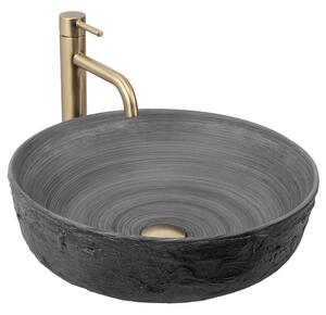 Rea Babilon Silver, umyvadlo na desku 420x420x130 mm, šedá, REA-U5417