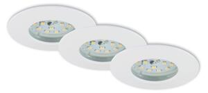 BRI 7204-036 3ks sada LED vestavné svítidlo, pr. 7,5 cm, bílé - BRILONER
