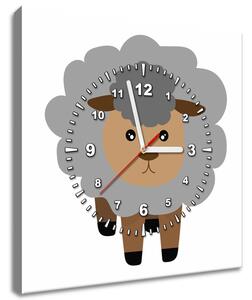 Gario Obraz s hodinami Šedá ovečka Velikost: 40 x 40 cm