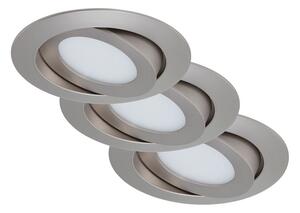 BRI 7283-032 3ks sada LED vestavné svítidlo, pr. 10,6 cm, 4,8 W, matný nikl - BRILONER