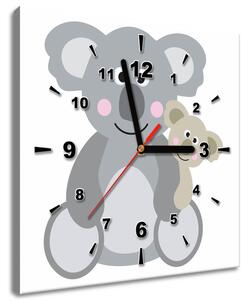 Obraz s hodinami Koala Rozměry: 40 x 40 cm