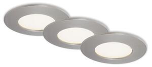 BRI 7282-032 3ks sada LED vestavné svítidlo, pr. 8,5 cm, 4,8 W, matný nikl - BRILONER