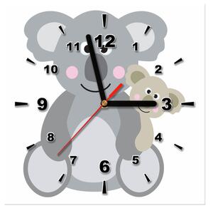 Obraz s hodinami Koala Rozměry: 40 x 40 cm