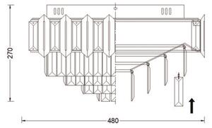 Brilagi - Stropní svítidlo SPECTRA 5xE14/40W/230V pr. 48 cm zlatá