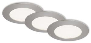 BRI 7284-032 3ks sada LED vestavné svítidlo, pr. 12 cm, 8 W, matný nikl - BRILONER