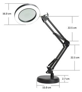 LED Stmívatelná stolní lampa s lupou LED/10W/230V 3000/4500/6000K