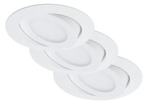 BRI 7283-036 3ks sada LED vestavné svítidlo, pr. 10,6 cm, 4,8 W, bílé - BRILONER