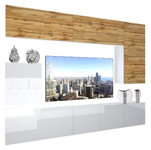 Obývací stěna Belini Premium Full Version dub wotan / bílý lesk + LED osvětlení Nexum 131 Výrobce