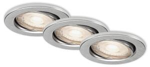 BRI 7147-039 3ks LED vestavné svítidlo, pr. 8,6 cm, 5 W, hliník - BRILONER