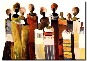 Obraz Afričtí domorodci (1dílný) - motiv Afriky s vysokými postavami