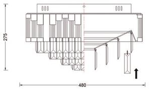 Brilagi - LED Stm stropní svítidlo CROWN LED/41W/230V pr. 48 cm zlatá + DO