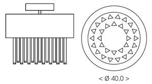 Brilagi - Stropní svítidlo VERVE 4xE14/40W/230V pr. 40 cm zlatá