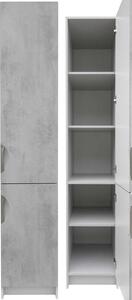 Potravinová skříň 40 cm pravá barva beton korpus šedý