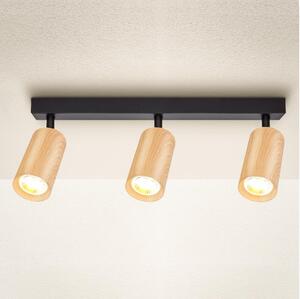 Brilagi - Bodové svítidlo SELE 3xGU10/30W/230V černá/dekor dubu