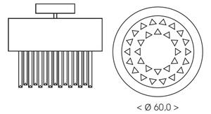Brilagi - Stropní svítidlo VERVE 6xE14/40W/230V pr. 60 cm zlatá