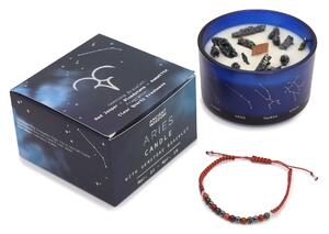 Zodiacální krystalová svíčka s energetickým náramkem – BERAN - 474 - 478 - 387