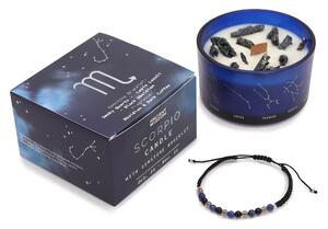 Zodiakální krystalová svíčka s energetickým náramkem – ŠTÍR - 474 - 478 - 387