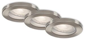 BRI 7181-032 3ks sada LED vestavné svítidlo, pr. 8,5 cm, 5 W, matný nikl - BRILONER