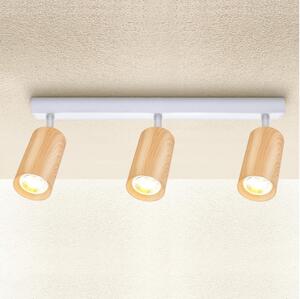 Brilagi - Bodové svítidlo SELE 3xGU10/30W/230V bílá/dekor dubu