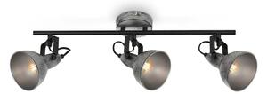 BRILO 2049-034 Bodové svítidlo pr. 10 cm 3x E14 max. 40W antická stříbrná - BRILO