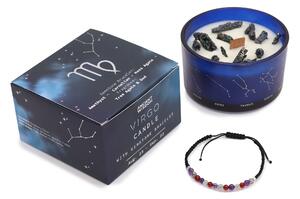 Zodiakální krystalová svíčka s energetickým náramkem – PANNA - 474 - 478 - 387 - 405