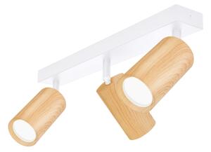 Brilagi - Bodové svítidlo SELE 3xGU10/30W/230V bílá/dekor dubu