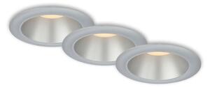 BRI 7041-034 LED vestavná svítidla sada, pr.9,5 cm, 3x LED, 4,9 W, 480 lm, matný chrom - BRILONER