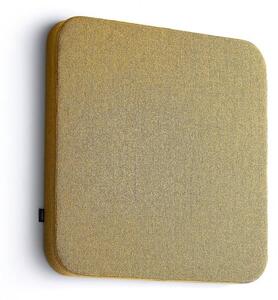 AJ Produkty Akustický panel POLY, zaoblené rohy, 600x600x56 mm, nástěnný, žlutá