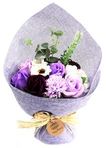 Stojící kytice mýdlových růží - Fialová elegance - 867 - 374 - 478