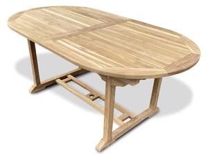 Faisal oválný/hranatý teakový rozkládací stůl Typ stolu: ovál